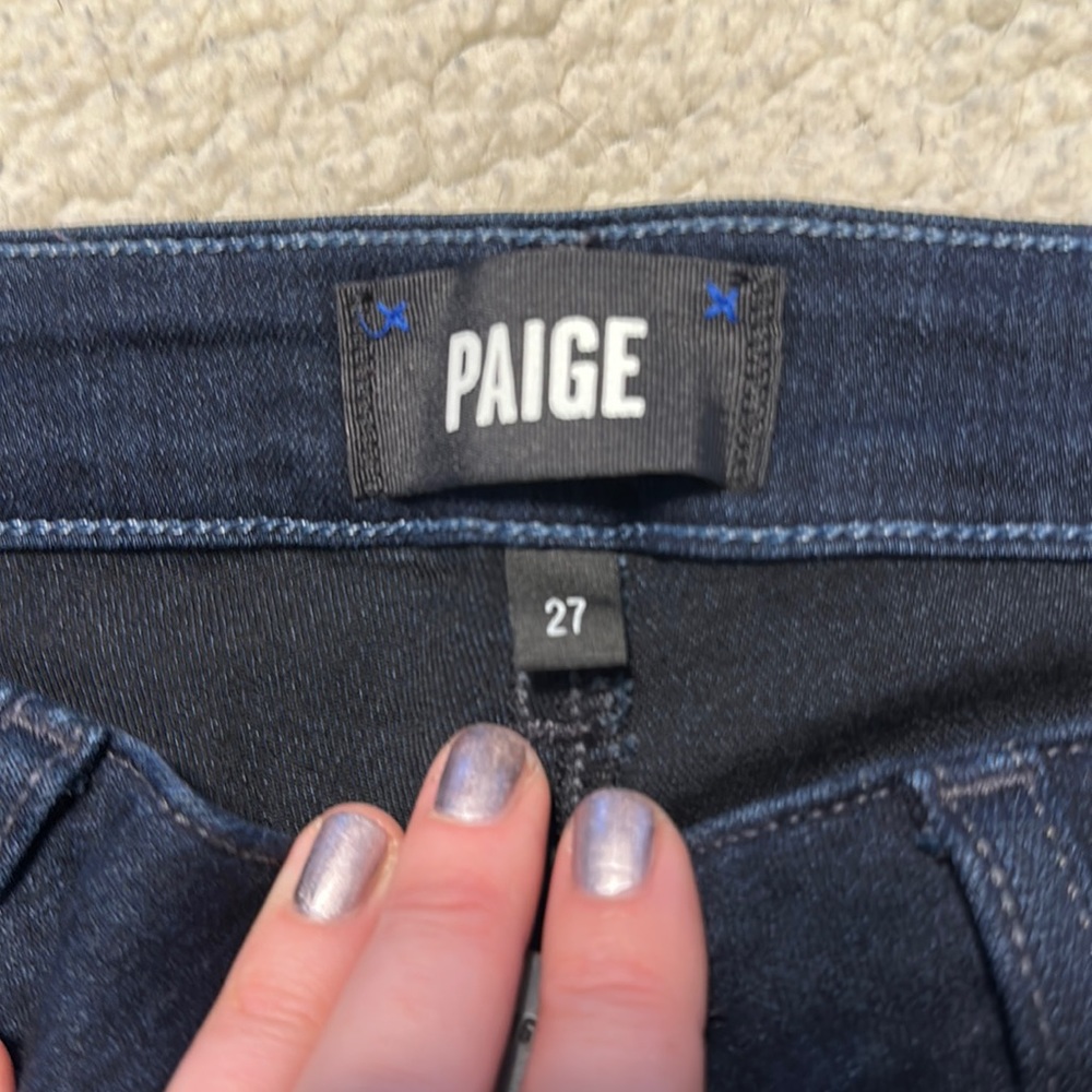 Paige womens skinny jeans. Indigo size 27